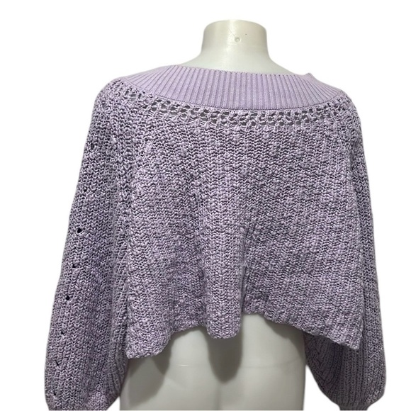 Free people purple pandora boat neck crop cotton sweater
Size XS - Picture 3 of 11